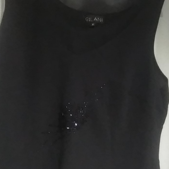 Designer Gilani black with sequence sleeveless blo - Picture 2 of 4